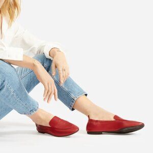 Everlane the Day Loafer in red leather